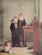 Georg Friedrich Kersting Kinder mit Katzen Spain oil painting artist